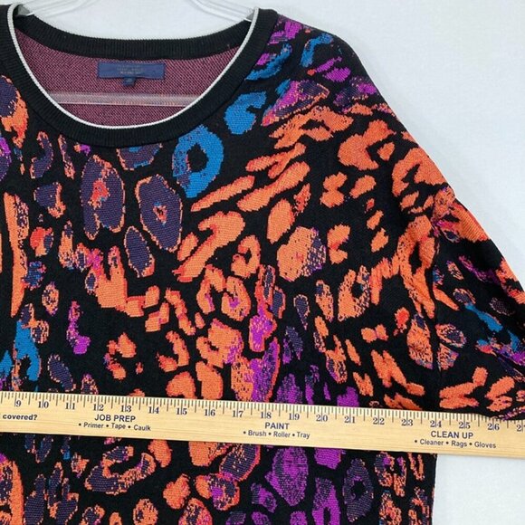 Rachel Rachel Roy size 3X Colorful Retro Artsy Stretch Knit Sweater Festival - Picture 6 of 9